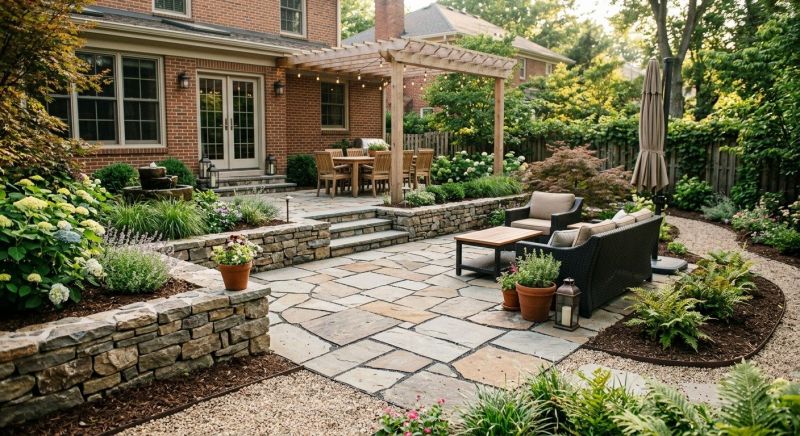 Limestone Patio Installation in Fairfield County, CT